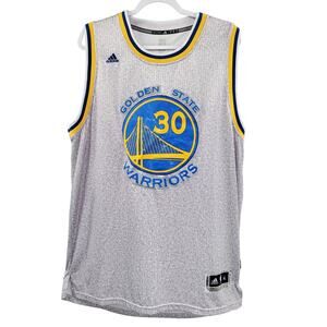 Adidas Golden State Warriors Stephen Curry 30 NBA Jersey Gray Multicolored Sz XL